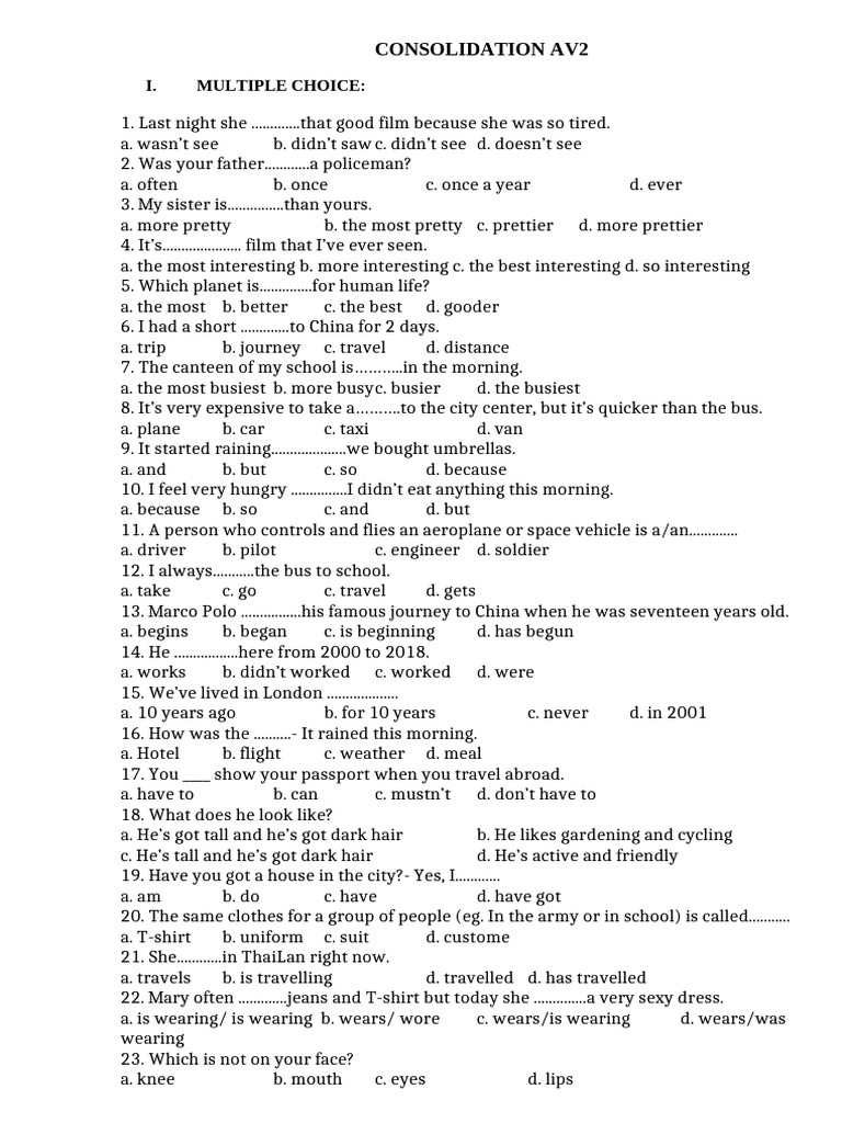Consolidation a2 life 1 pdf