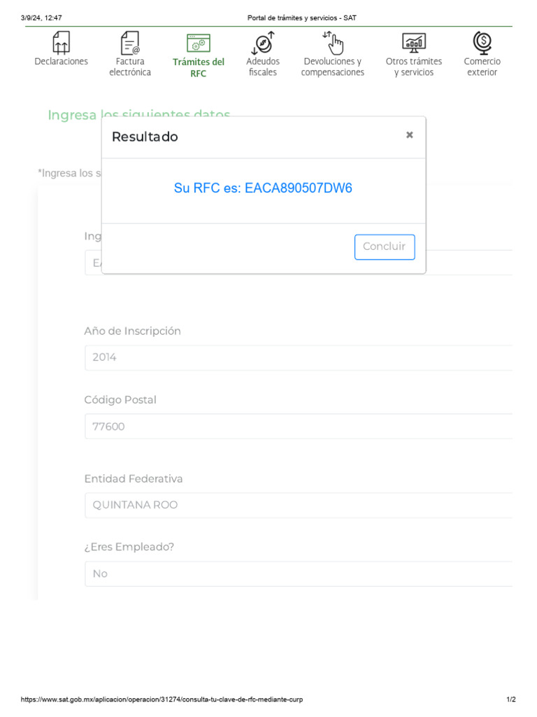 PORTAL DE TR MITES Y SERVICIOS DEL SAT visual data 5