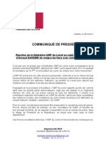 Réaction féderation UMP Loiret au sujet d'Arnaud DASSIER - Legislatives 2012