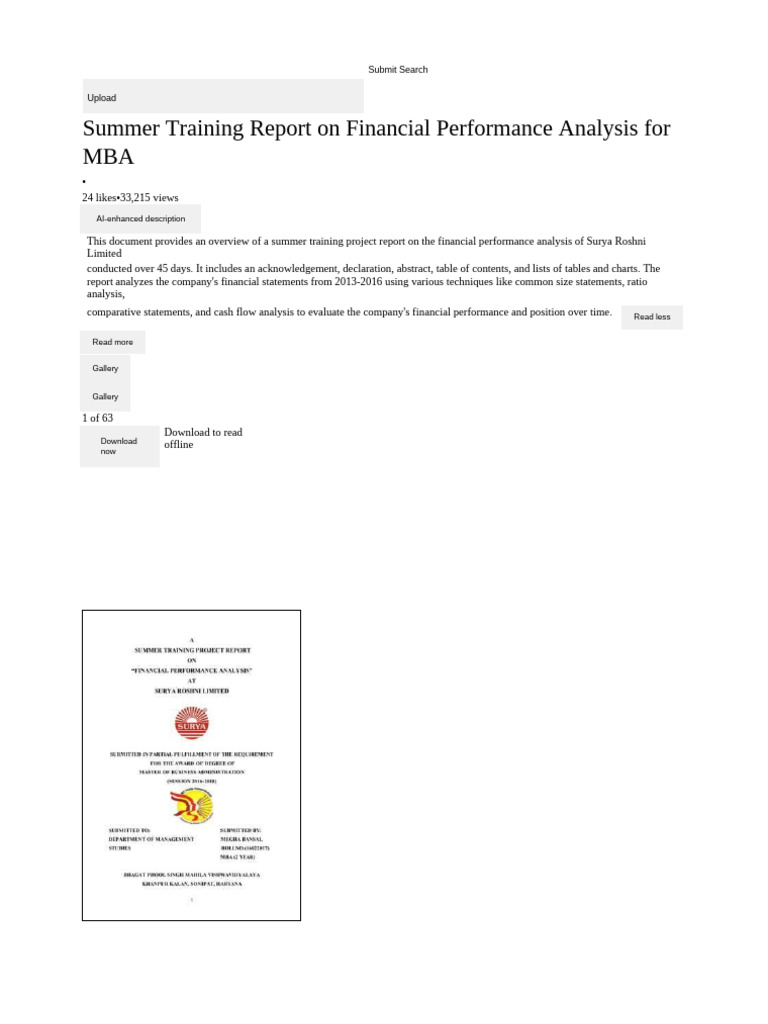 summer-training-report-on-financial-performance-analysis-for-mba-pdf