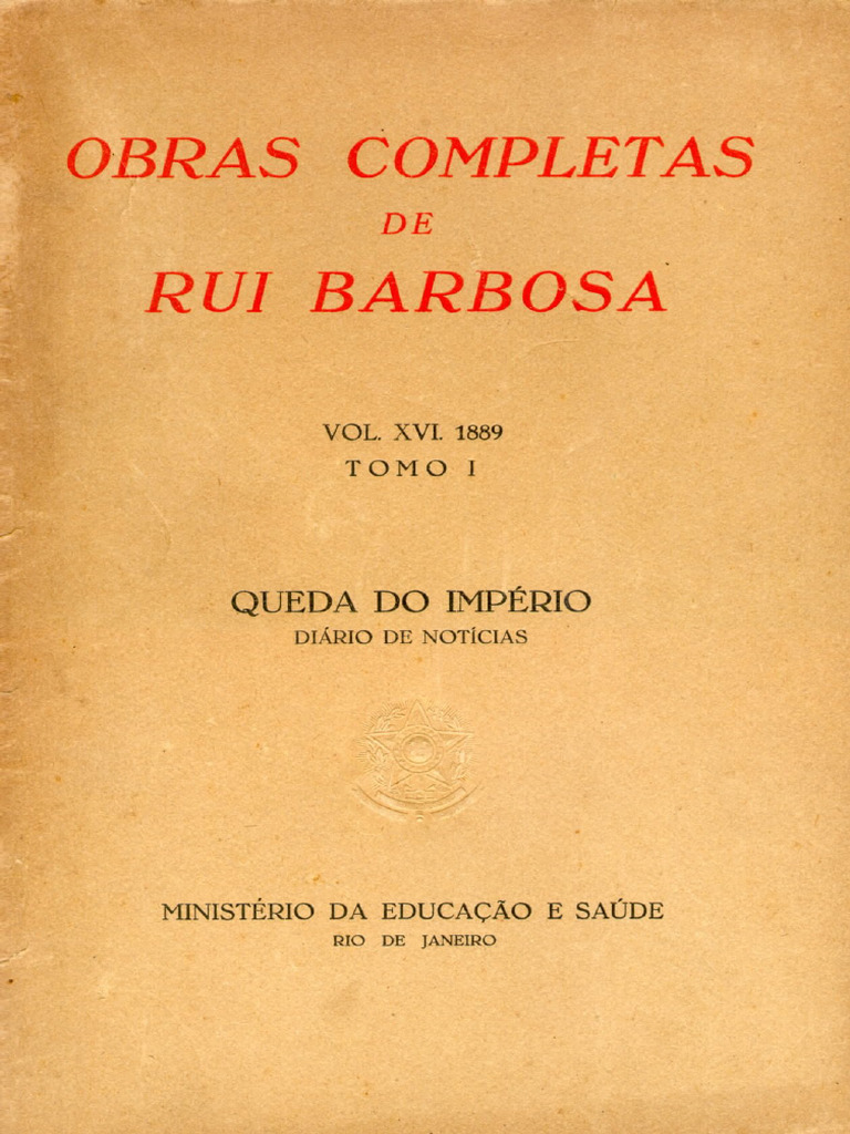 Rui Barbosa Vol16 Tomoi 1889 | PDF