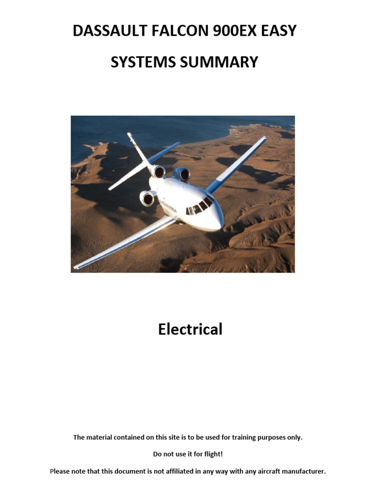 Falcon 900EX Easy Electrical Overview | PDF | Electric Generator ...
