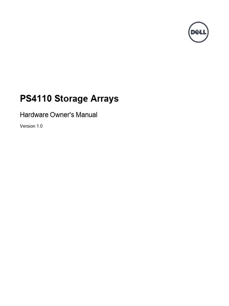 Equallogic Ps4110e - Owners Manual - en Us | PDF