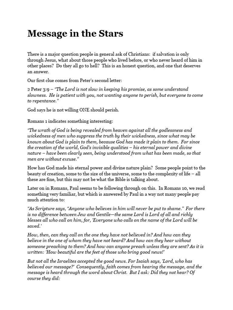 Message in The Stars | PDF