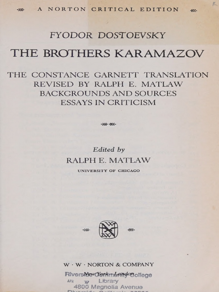 The Brothers Karamazov PDF