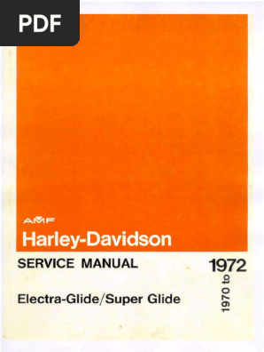 Harley-Davidson M Models サービスマニュアル 1972 FL ElectraGlide SuperGlide 1970 1972 Service Manual Harley