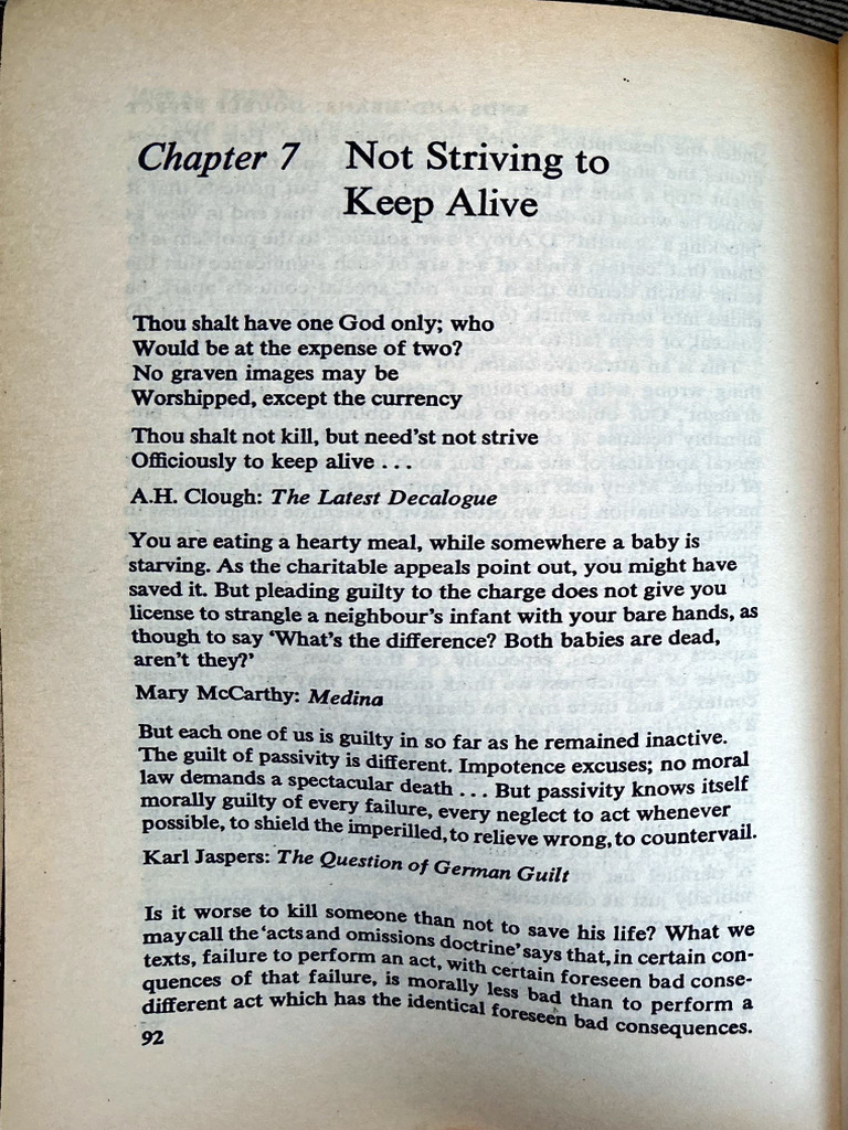 Glover, J. (1977), Causing Death and Saving Lives, Chapter 7 | PDF