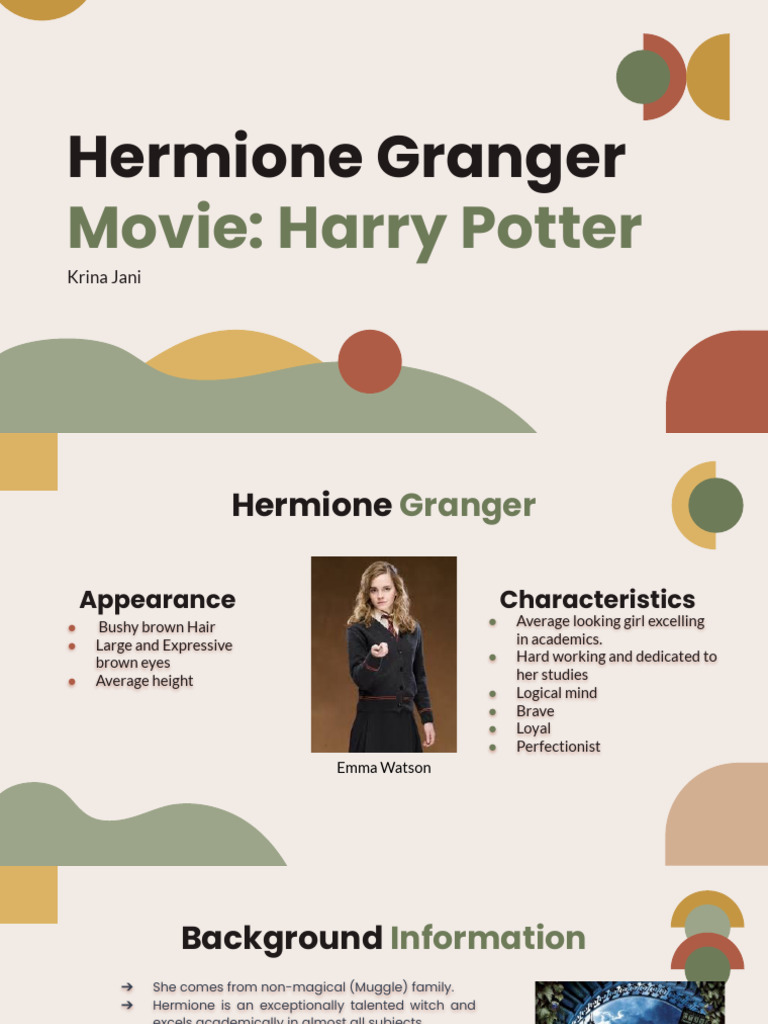 Hermione Granger Character AnalysisKrina Jani PDF