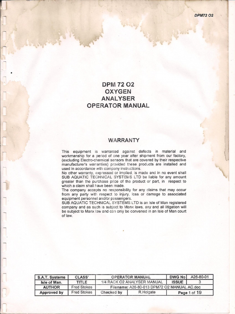 Analizador de O2 Sat System | PDF