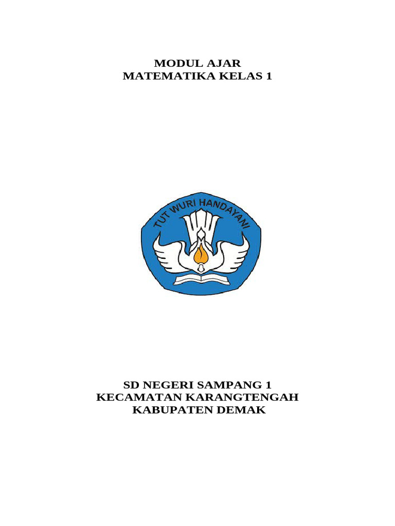 Modul Ajar Matematika Kelas 1 Pdf