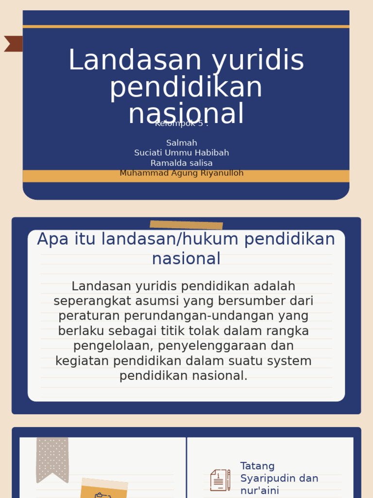 Public Speaking - Kelompok 5 - Landasan Yuridis Pendidikan Nasional | PDF