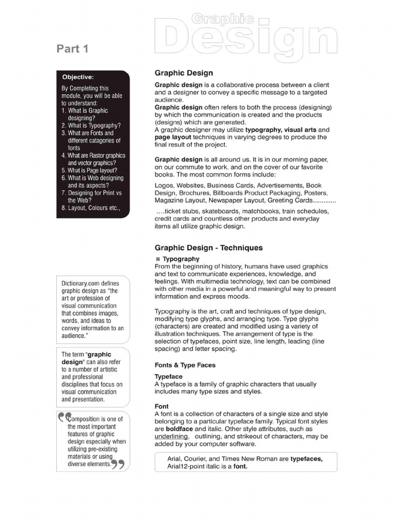 Graphic Design and Its Techniques | PDF