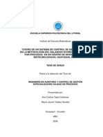 Diseño de Un Sistema de Control de Gestión Basado en La Metodología Del Balanced Scorecard y Gestión Por Procesos en Un Centro de Investigaciones Biotecnológicas, Guayaquil 2007