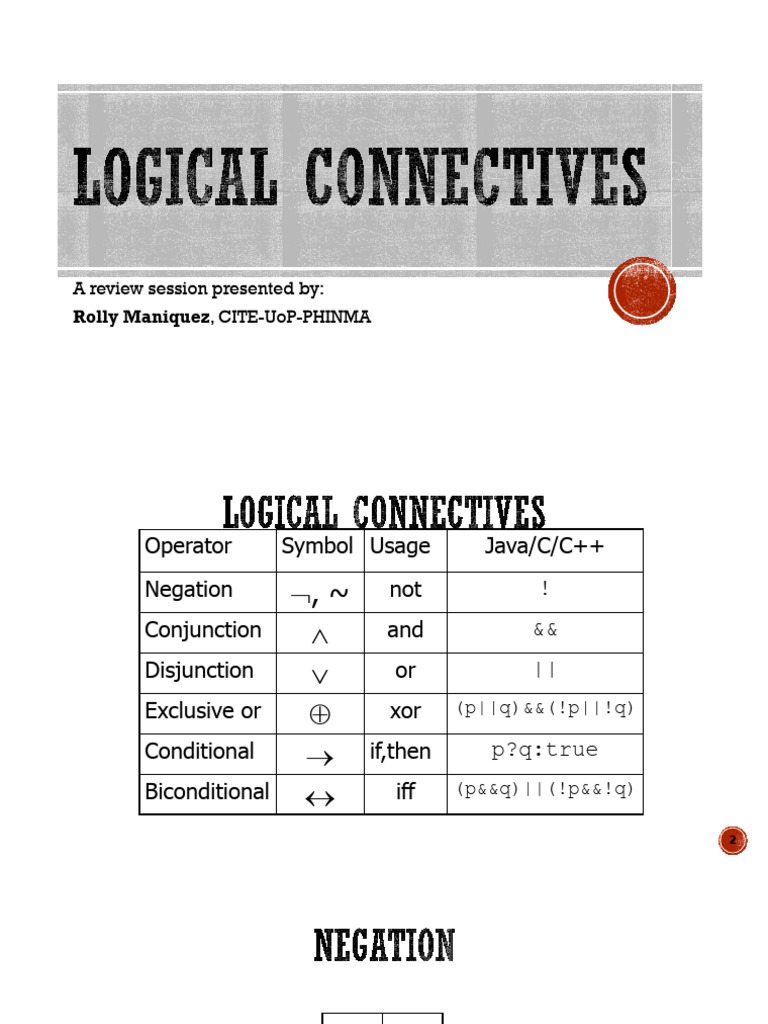 2-Logical-connectives | PDF