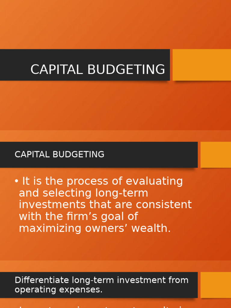 Capital Budgeting | PDF
