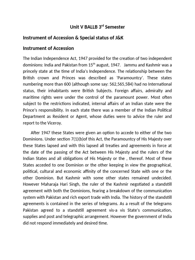 Instrument of Accession 1 1 - Copy | PDF