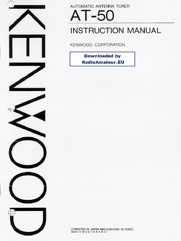 Manuali Di Assistenza E Istruzioni Kenwood AT-50 Con Schemi 11x17 - Copertine In Plastica - Foto 4