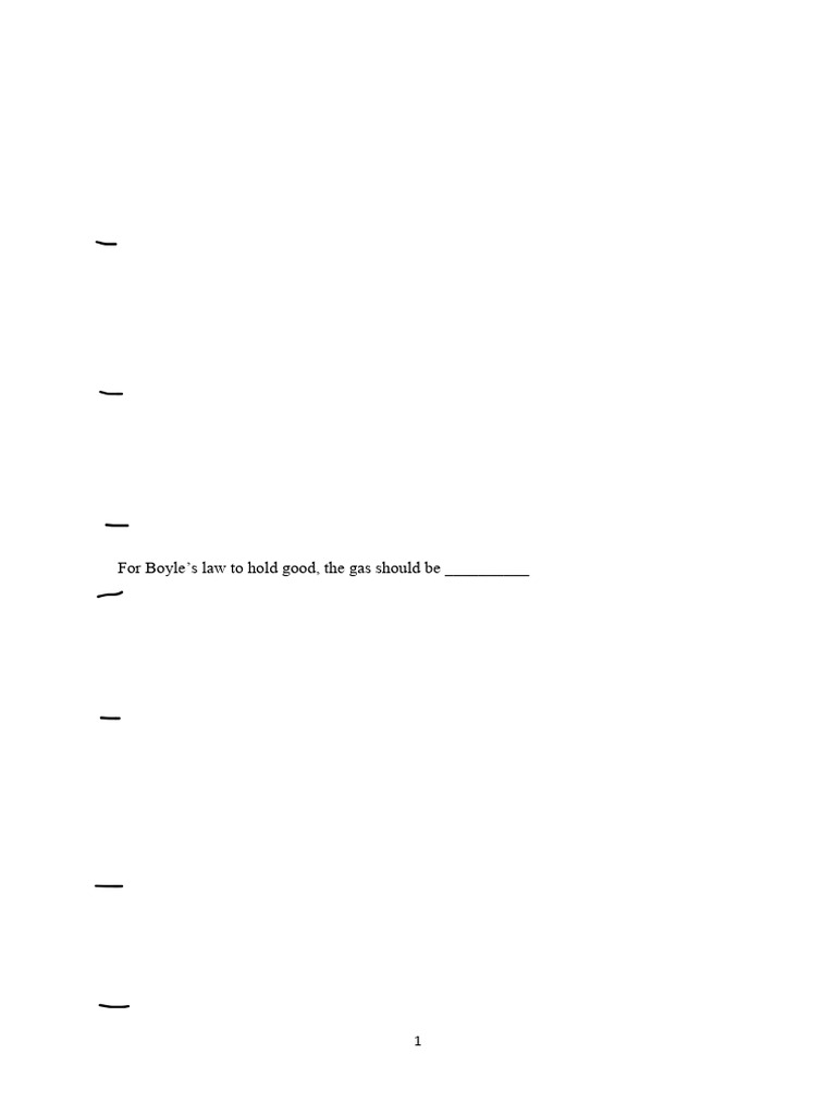 CHM 231 Summer Tutorial Questions 2022 | PDF | Gases | Reaction Rate
