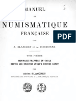 Manuel de numismatique française. T. I