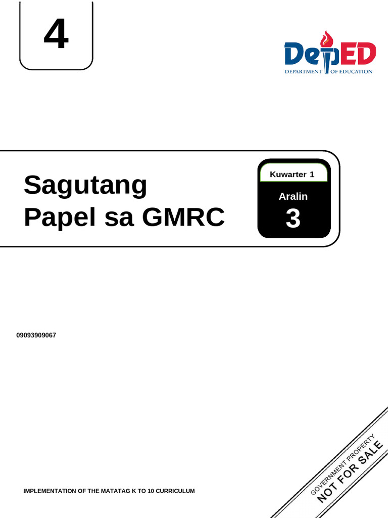 q1 Ws GMRC 4 Lesson 3 Week 3 | PDF