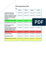 Timetable For UKDI Examinations 2012