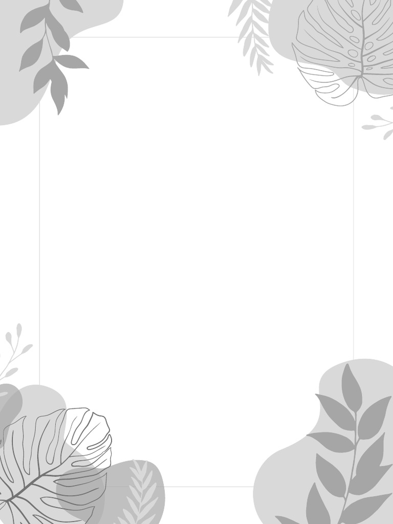 Blue Aesthetic Leaf Page Border | PDF
