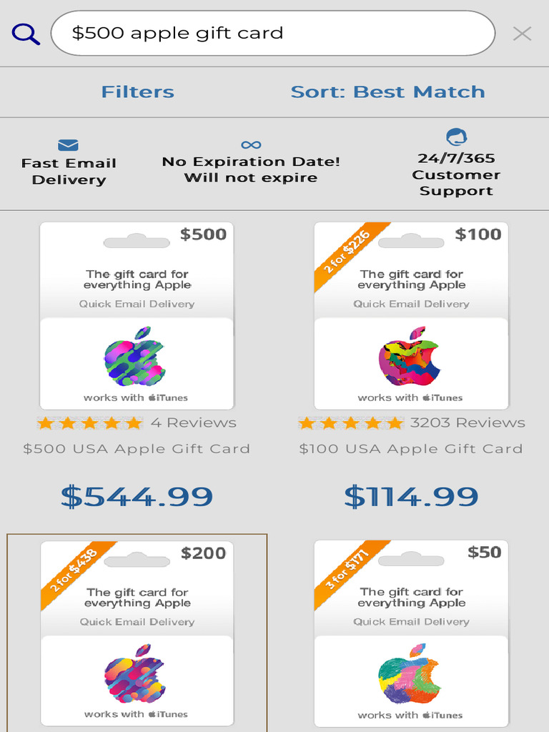 Buy $200 Apple Gift Cards Instant Email Delivery 247 | PDF