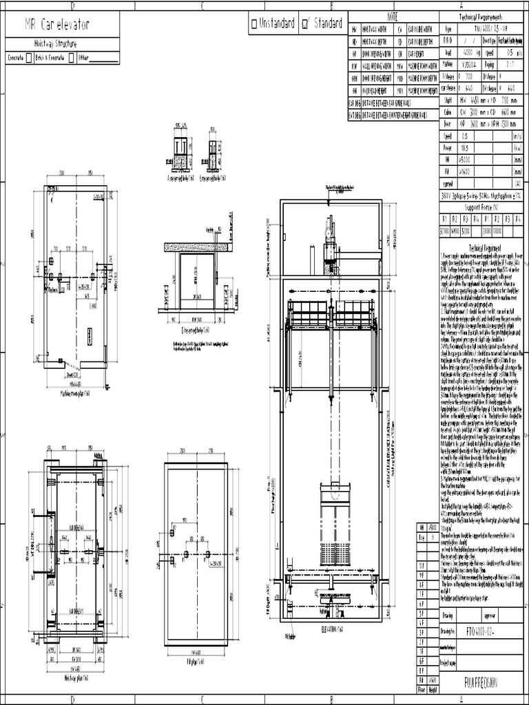 MR Car Elevator 4000KG02 180°opposite PDF