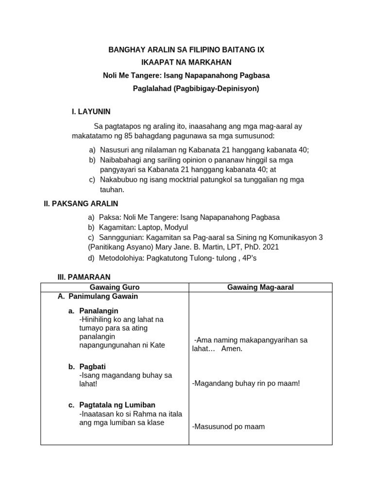 Lp-Aralin 3 | PDF