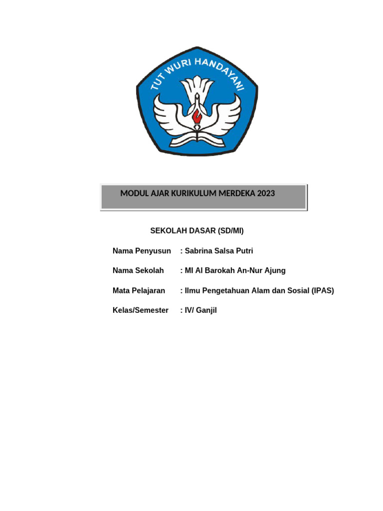 Modul Ajar Kurikulum Merdeka 2023 | PDF