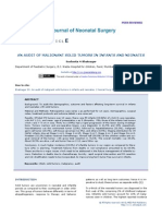 An Audit of Malignant Solid Tumors in Infants and Neonates