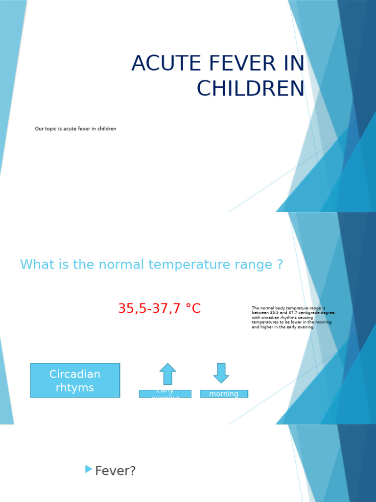 Acute Fever in Children | PDF