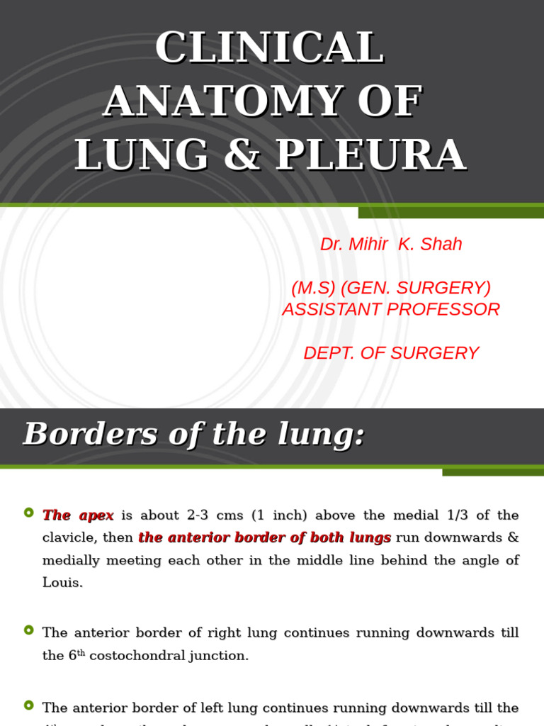 Anatomy Of Lung Pleura Pdf