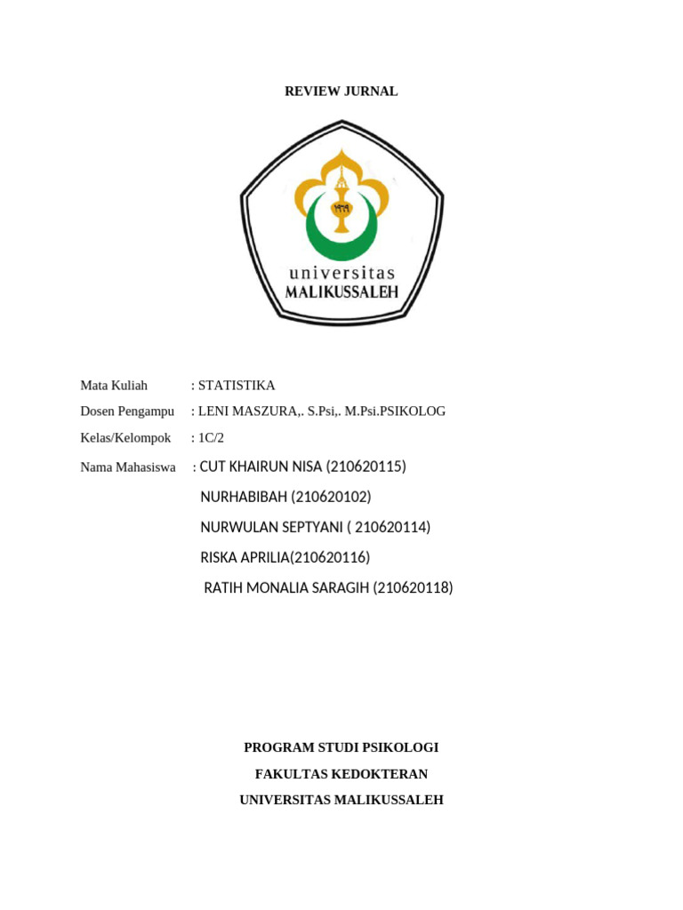 Review Jurnal Statistika Pdf