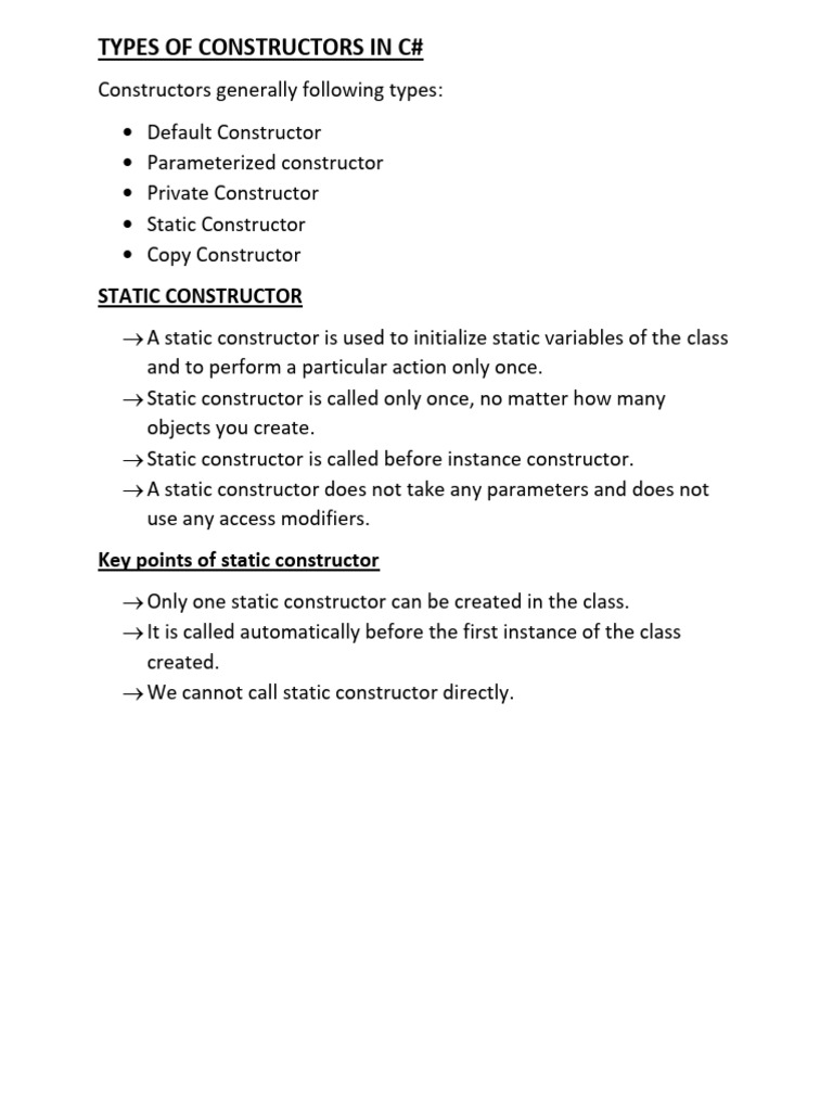 10 2types of constructors in c pdf