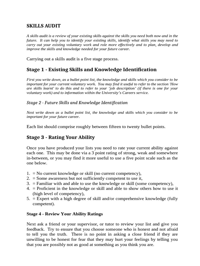 Skillsaudit Pdf