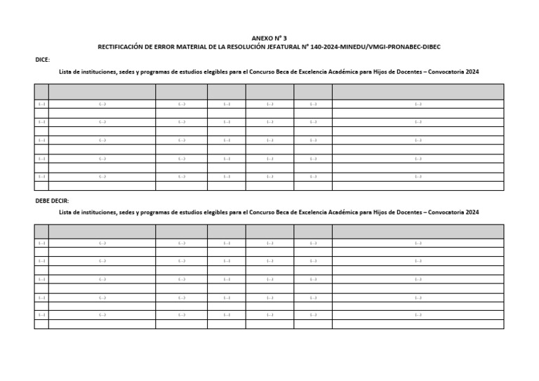 Anexo 3 Concurso Beca de Excelencia Academica para Hijos de Docentes ...