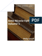 The Ante-Nicene Fathers Vol 1 - Philips Schaff