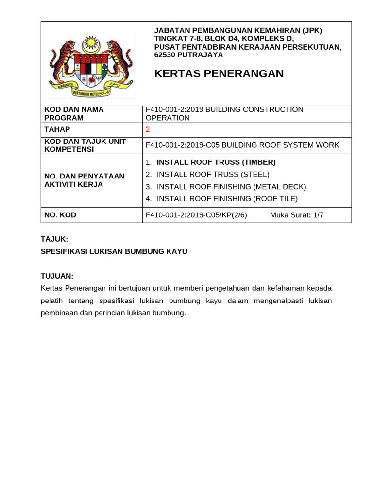 F410-001-2-2019-C05 KP (2-6) (PUTIH) Hanis | PDF