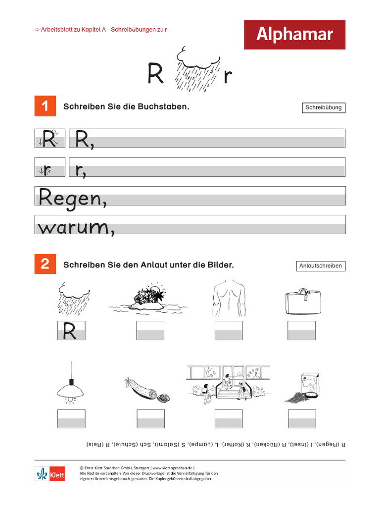 PL KapA Schreibuebungen R | PDF