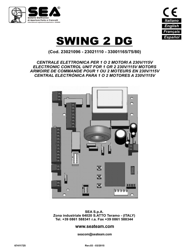 Manuale SWING 2 DG Rev.03 ITA | PDF