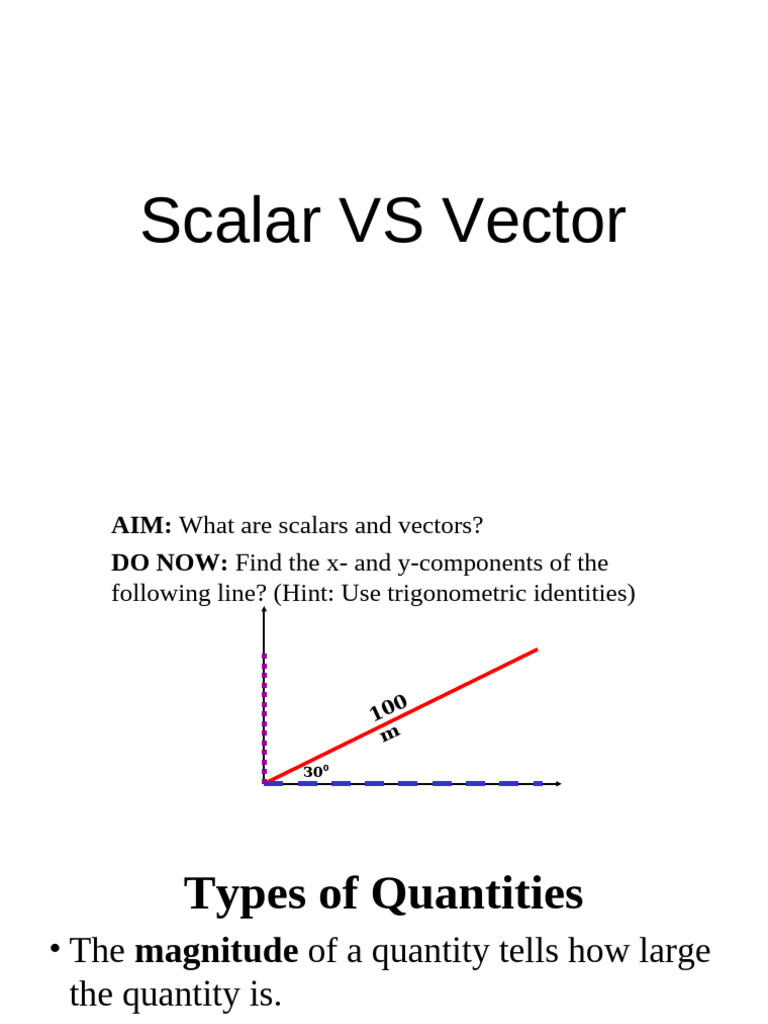 Scalars and Vectors | PDF
