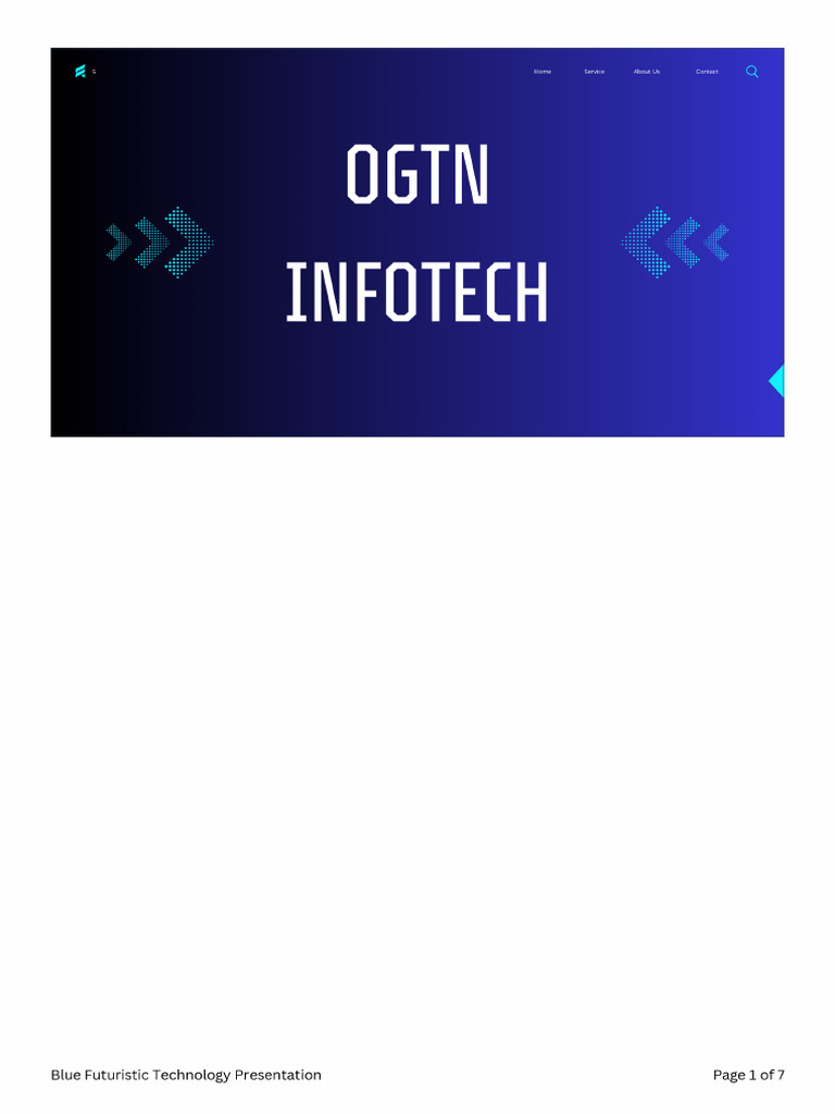 Blue Futuristic Technology Presentation | PDF