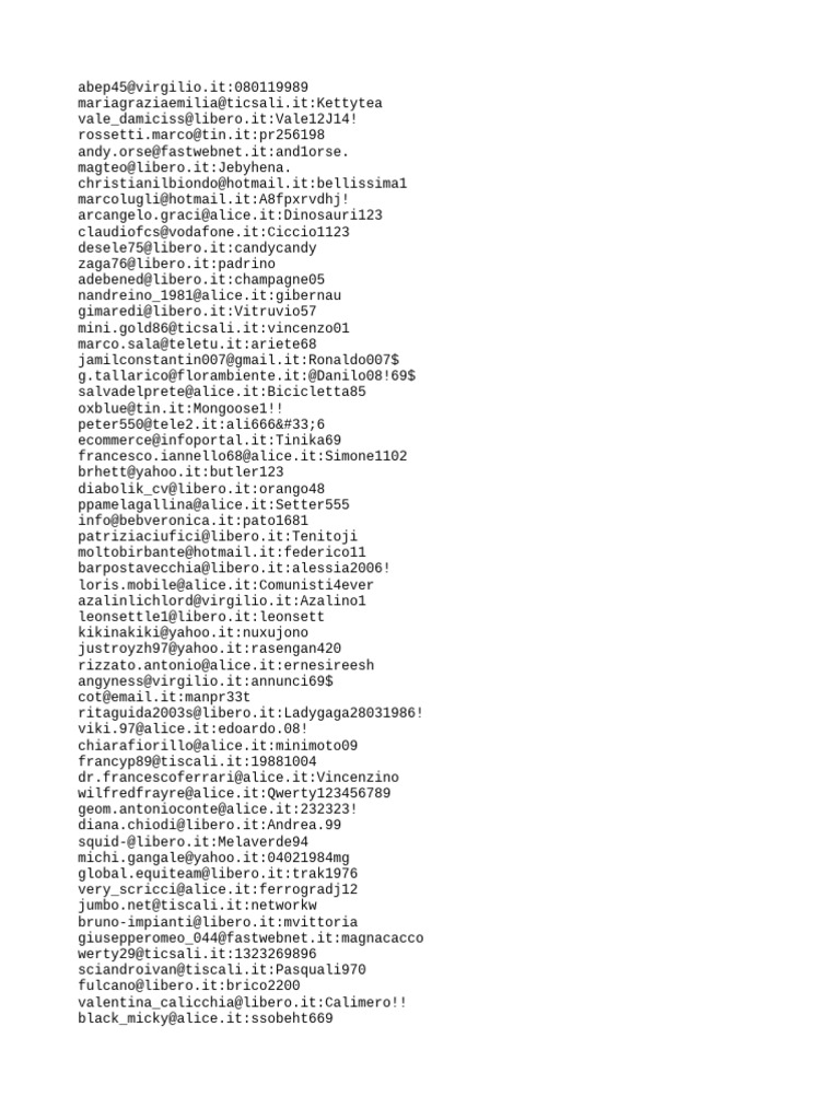 100k IT @MailPass Combo - 83 - 100000 | PDF, image size:768x1024