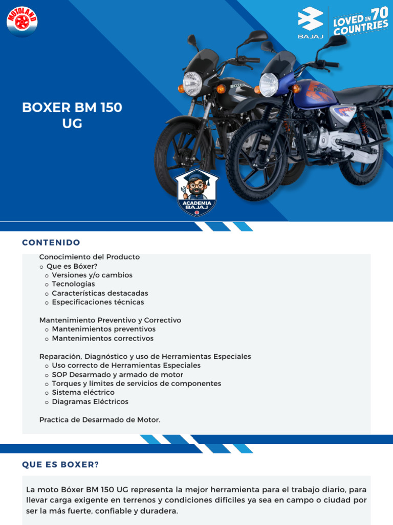 BOXER BM 150 UG Academia Bajaj 7-2024 | PDF
