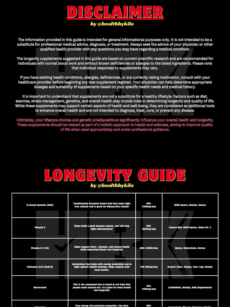 The Longevity Guide | PDF