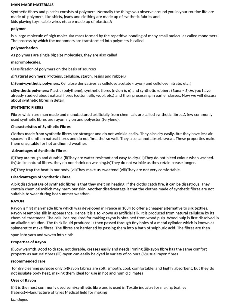 8th Class Chemistry Pdf Plastic Nylon