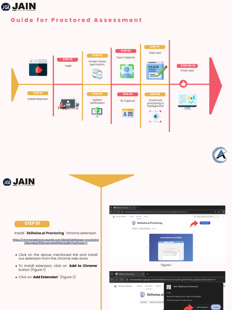 Jain Online Exam Proctoring Guide | PDF | Multiple Choice | Computers