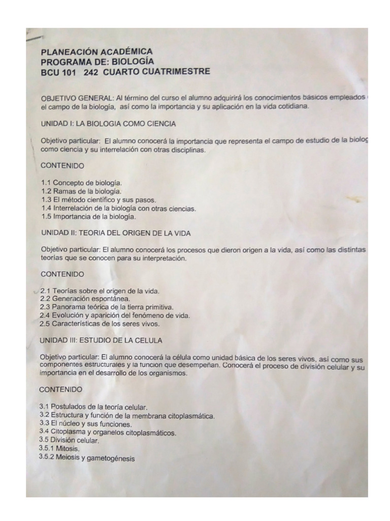 42 Bcu Biología | PDF