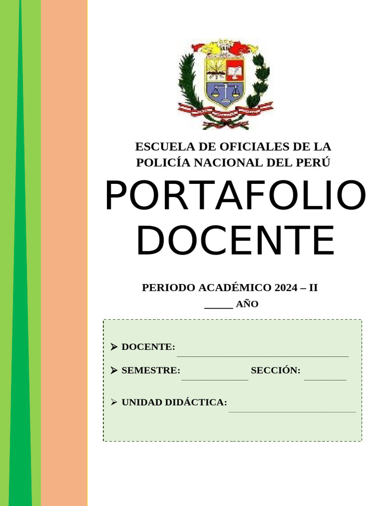 Portafolio Docente Eo PNP 2024 - Ii | PDF